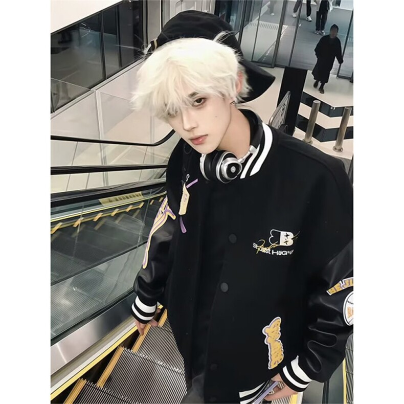 新款2025春秋洋气棒球服外套男女青年夹克上衣J725,男装夹克,星座1116A（原606A-3）