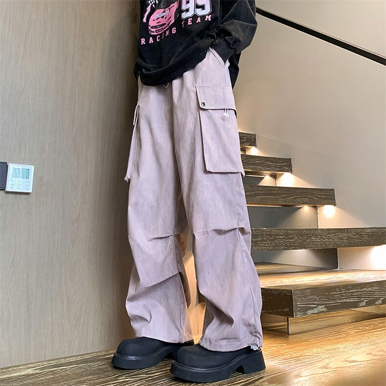 2026春款扎染脏脏裤情侣工装裤男士宽松休闲裤长裤 K6630-特P48图片