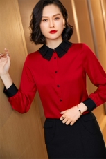 2023春夏季新款职业衬衣长袖桑蚕丝真丝衬衫女设计感小众轻熟别致，女装衬衫，宋氏羊绒