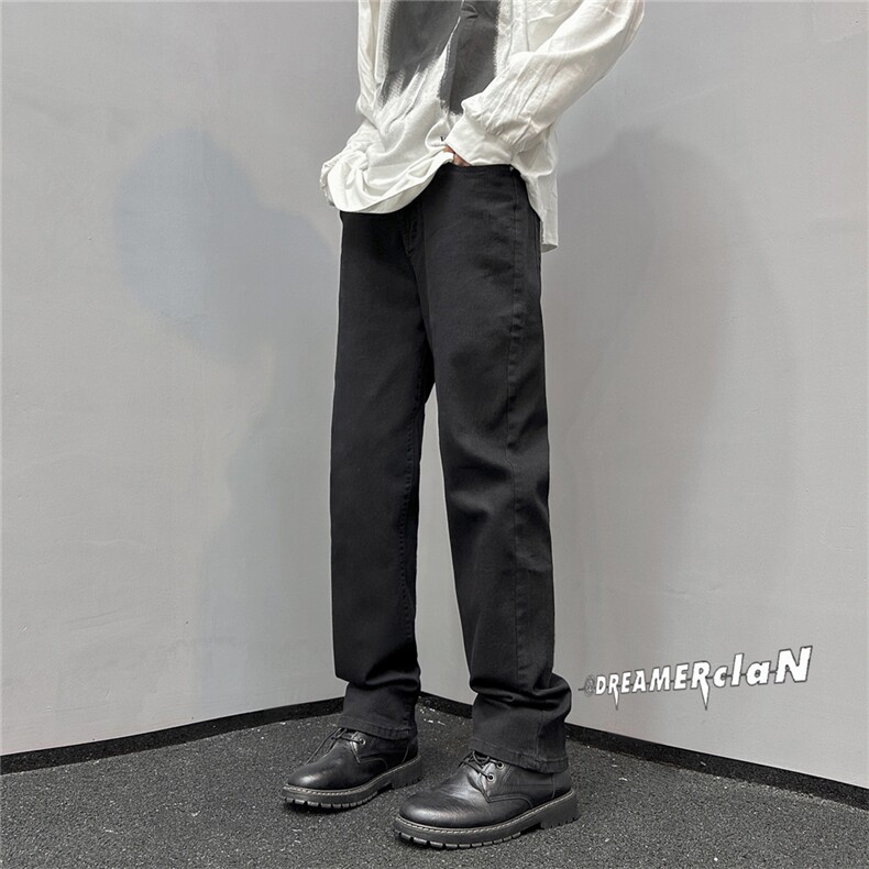 k1040-p48-限价68 S-3XL微弹高阶港风中性小脚修身ins牛仔裤图片