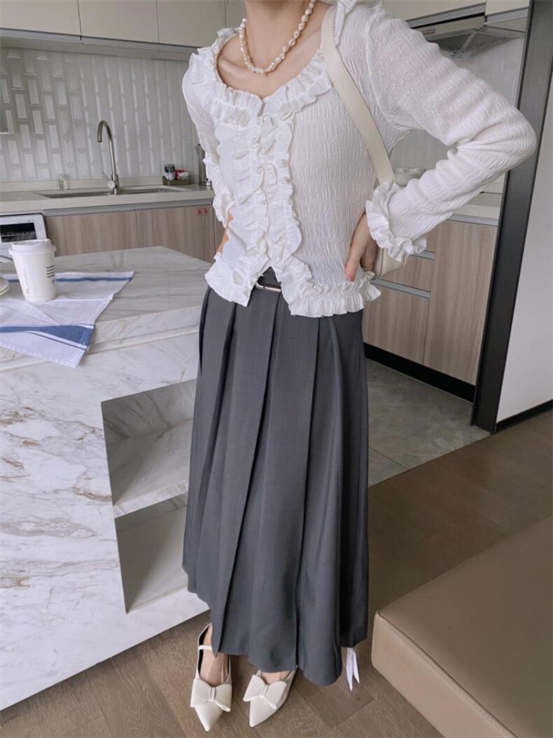 荷叶边小衫，其它，驿谷