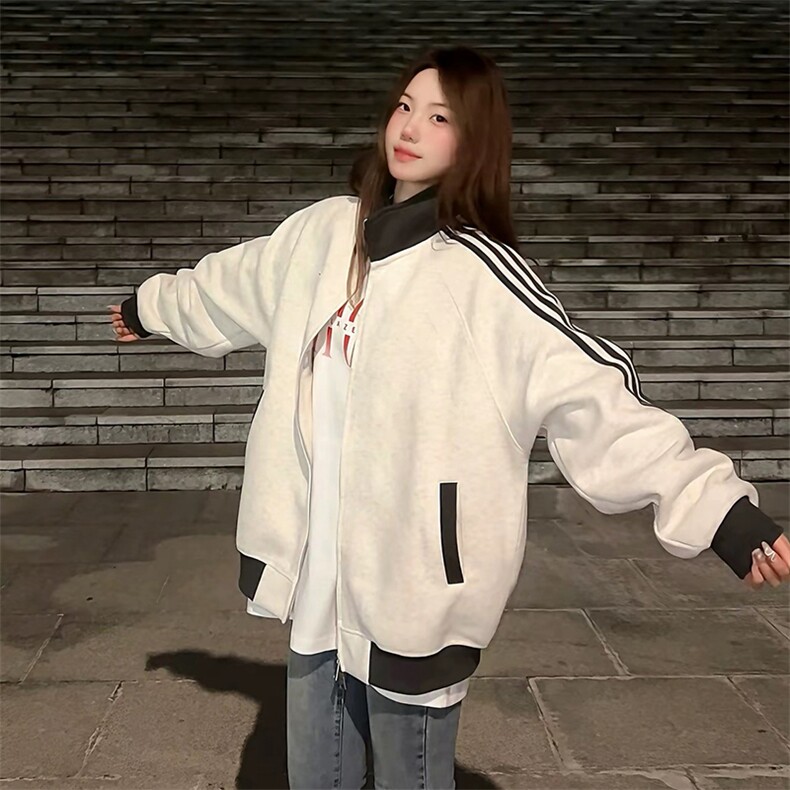 抖音得物高品质美式高街重磅结构设计拼接织带立领卫衣外套CM42，男装卫衣，电商A486