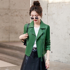 小皮衣外套女士短款2025春秋新款高级感小个子显瘦机车皮夹克上衣，女装皮衣，臻衣坊