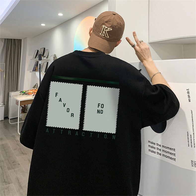 韩东大门220克重磅美式潮牌短袖t恤T986-P28直播280克品质P35,男装T恤,电商A486