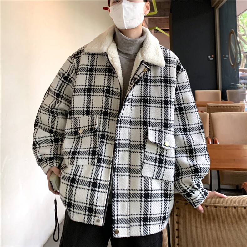 冬羊羔绒加厚棉服男宽松羊羔毛外套情侣棉衣M6512P120控158起,男装棉衣,电商A157