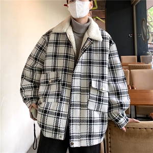 冬羊羔绒加厚棉服男宽松羊羔毛外套情侣棉衣 M6512 P120 控158起图片
