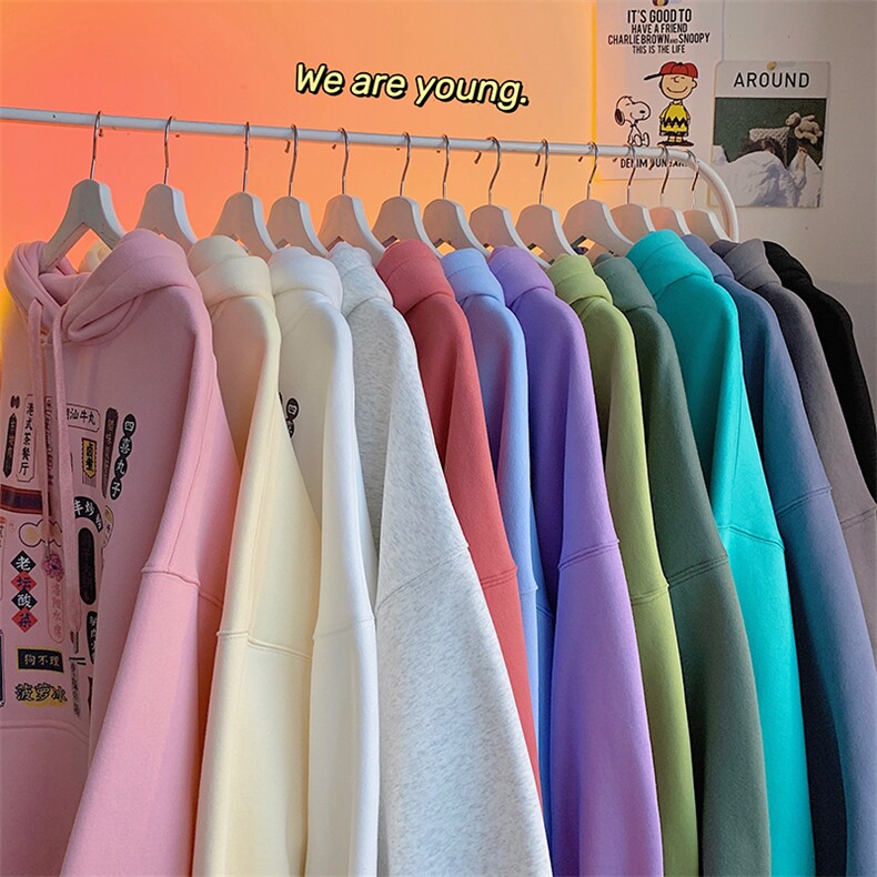 秋季新款创意小吃印花连帽卫衣情侣装套头衫WY100P45控价58，男装卫衣，电商A089-1