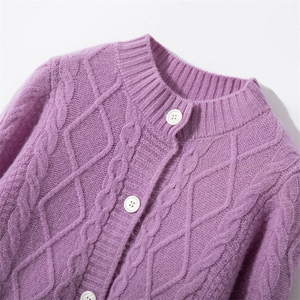 新款儿童毛衣开衫女童针织衫宝宝秋冬季加厚保暖外套婴儿衣服图片