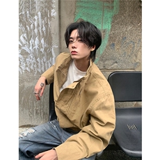 春季美式复古飞行员夹克男女潮牌廓形情侣休闲工装外套LW2222-P85，男装夹克，星座1008