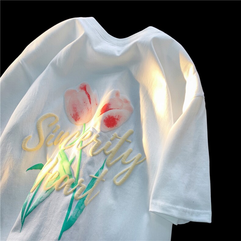 T恤2026夏季新款潮流圆领男港风时尚印花短袖B299-X5308-P30控49，男装T恤，电商A061-1