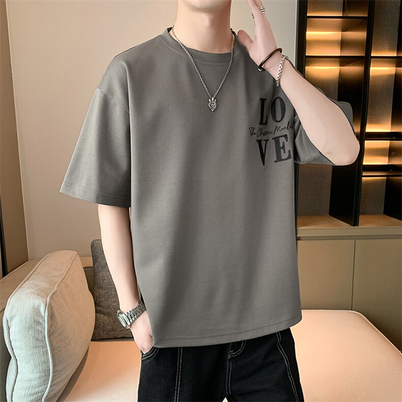 短袖男t恤店主风夏季休闲百搭刺绣圆领T恤男上衣TC3131-P25控45,男装T恤,星座717
