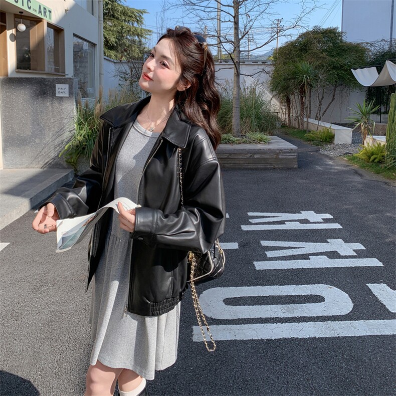 美式皮衣夹克C016-605-P175-K288,学院风连衣裙3091-P115-K188,女装皮衣,2C016