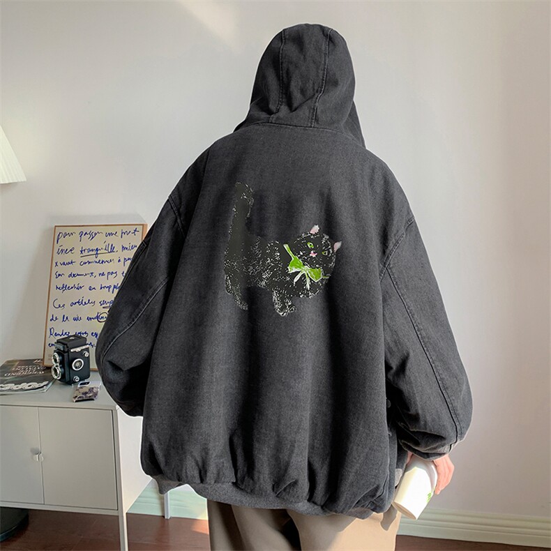 控价158牛仔棉衣男大码加绒羊羔绒牛仔棉服男棉袄NM53413-P140,男装棉衣,电商A040