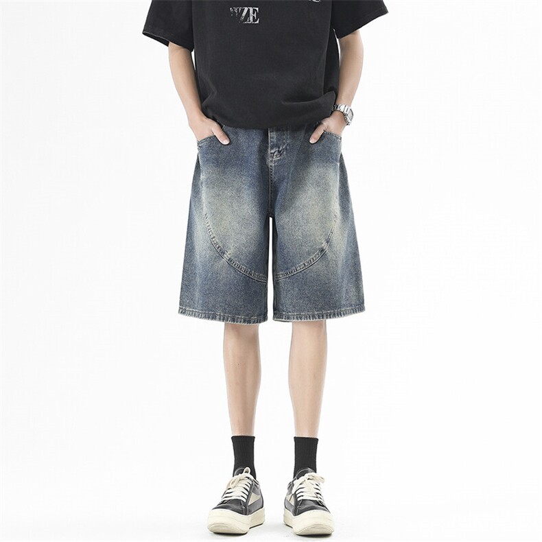 2026夏季新款港风美式vibe潮流宽松百搭阔腿休闲牛仔裤DK837-P50,男装牛仔裤,星座313A(原308A-2)