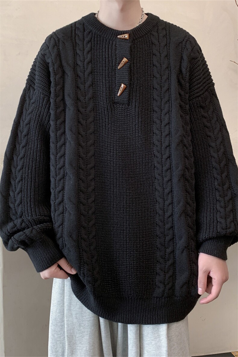 M186/P75新款高品质个性设计感毛衣百搭潮流男士圆领针织衫外套,男装针织衫/毛衣,电商基地A050