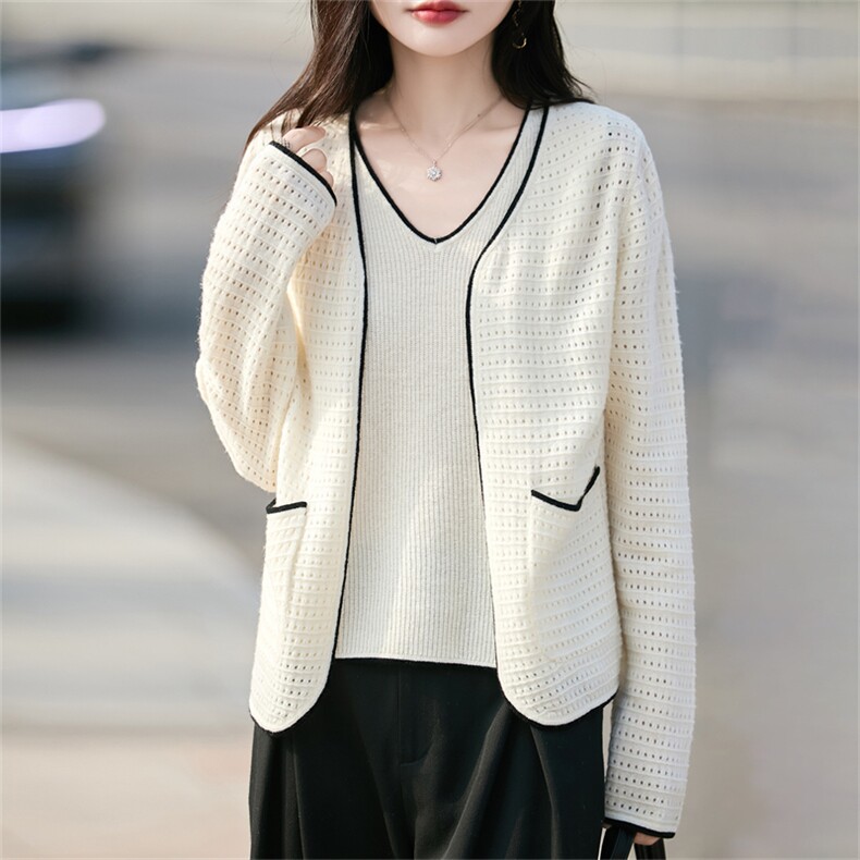 2025百搭时尚简约吊带外套套装，女装羊毛衫，哲奥羊绒