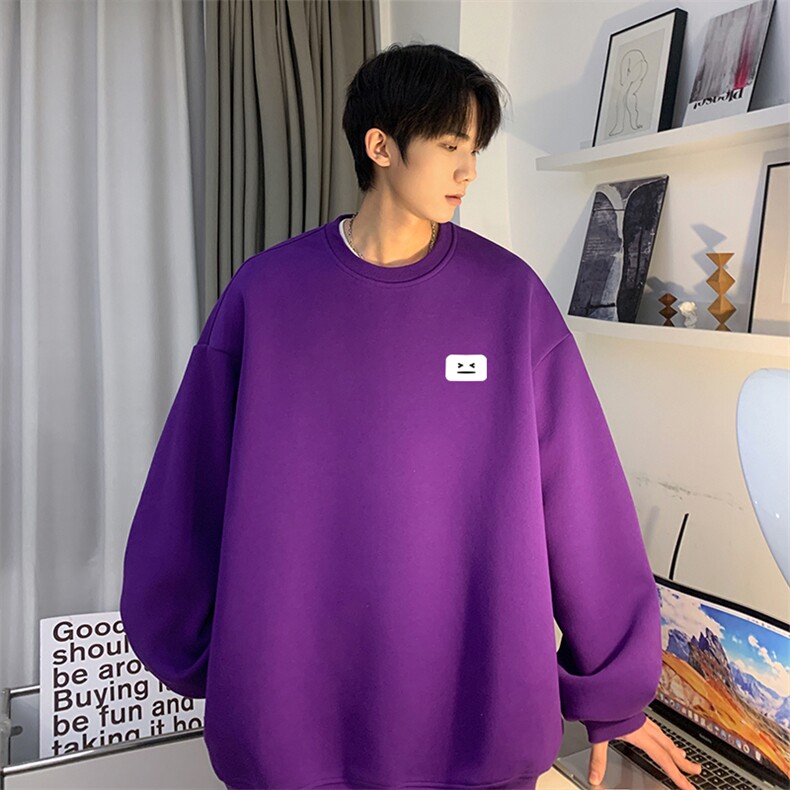 2026秋季新款潮流港风笑脸宽松百搭卫衣JK23343特批24控39，男装卫衣，星座605(原A050)