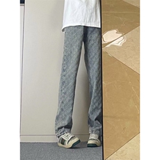 【有货】KZT63CC-特P45提花满印牛仔裤子男女同款裤子，男装牛仔裤，星座1007（原301D）