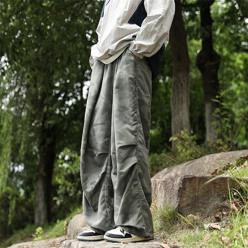 工装迷彩伞兵裤男潮牌宽松阔腿登山冲锋速干裤子CK2940-P42,男装休闲裤,星座1001-1