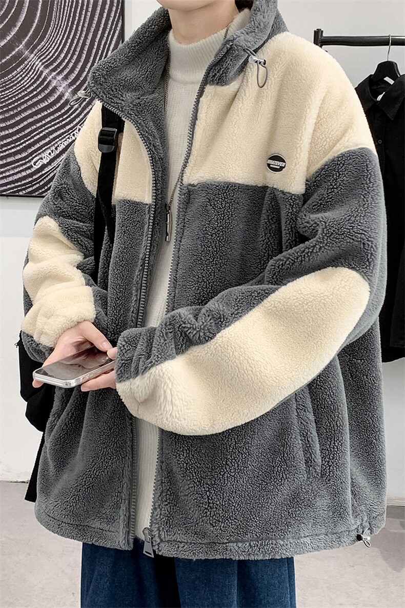 冬装青少年加绒加厚棉衣港风羊羔绒保暖外套男女910-P105控价138,男装棉衣,电商A441-1