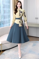 高级感职业套装裙女2023春秋新款时尚气质名媛减龄衬衫裙子两件套，女装套装/套裙，火爆靓佳人