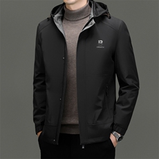 棉服男士加厚中款外套冬季可脱卸帽棉衣中年爸爸冬装JZW2320-P175，男装棉衣，星座1105-3