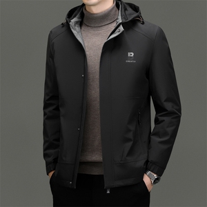 棉服男士加厚中款外套冬季可脱卸帽棉衣中年爸爸冬装JZW2320-P175图片
