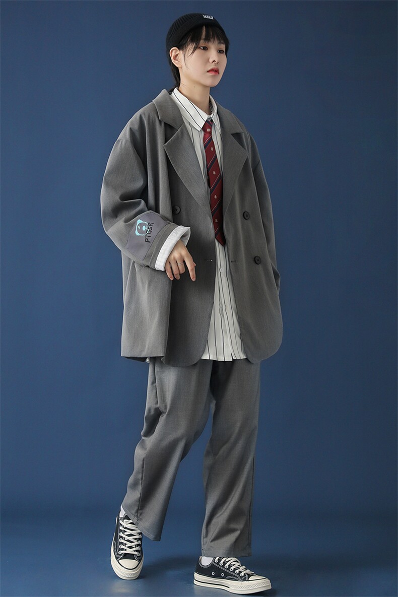 2020年秋冬新款贴布印花男女宽松便西外套已注册DS-B293-Y759-P85,男装西服,电商A306