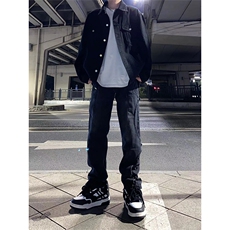 拿图不拿货cleanfit牛仔裤设计感微喇叭裤子KZA22-P63，男装牛仔裤，星座1007（原301D）