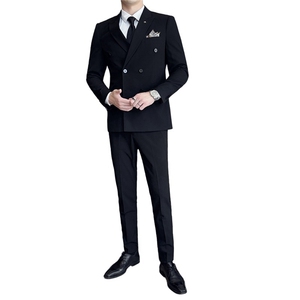 西服套装男士三件套商务职业正装小西装韩版修身伴郎新郎结婚礼服图片