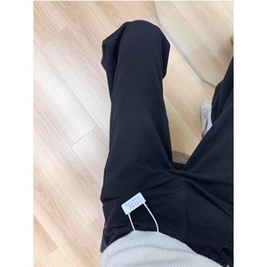 黑色阔腿牛仔裤女秋冬款小个子宽松显瘦大码胖mm拖地加绒直筒裤子图片