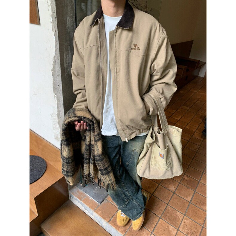 【有货】DJK7701-P68早秋工装外套男女款棒球服情侣翻领夹克上衣,男装夹克,星座603-2