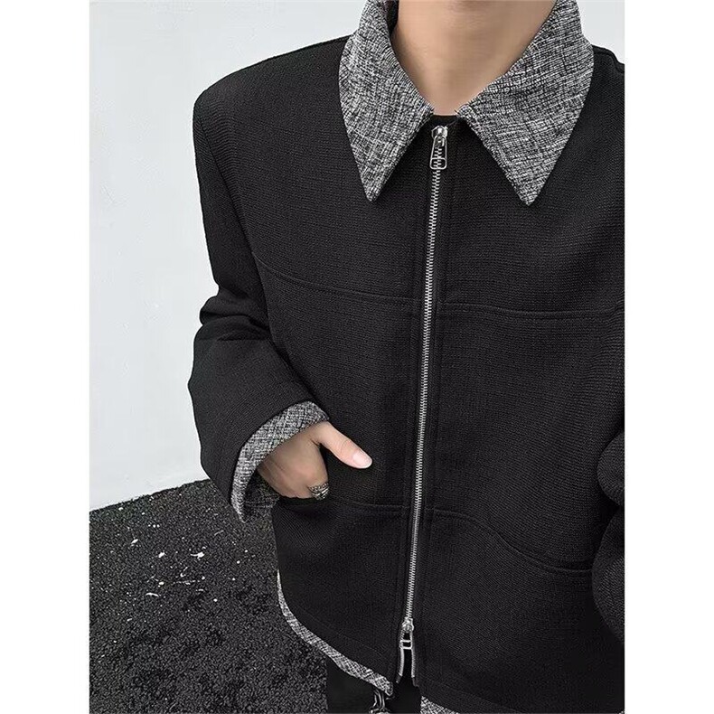 拉链美式街头翻领休闲夹克潮常规青少年男夹克网图jk6628-p78有货，男装夹克，星座302B