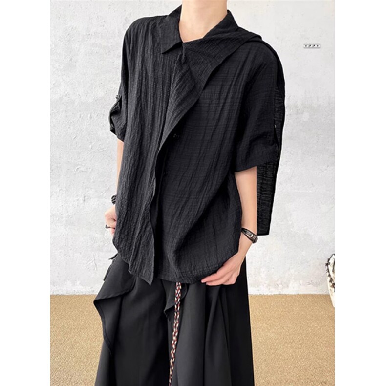 法式刺绣短袖衬衫女2025夏季宽松百搭减龄圆领别致小衫C0182,男装T恤,星座1116A（原606A-3）