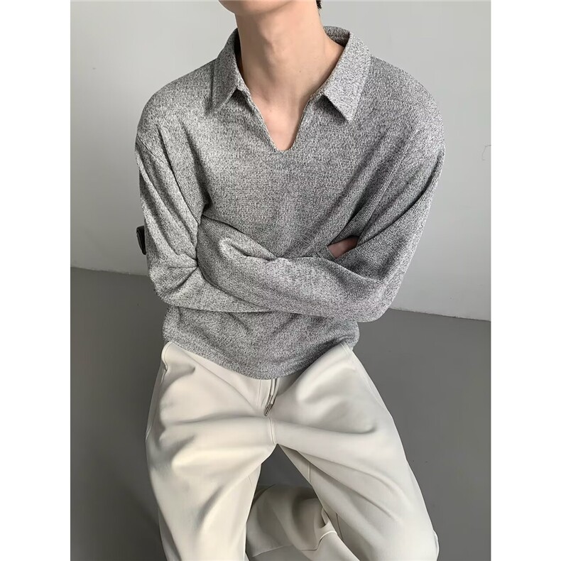 日系原宿潮流麦穗V领长袖百搭毛衣新款MY515-P50,男装针织衫/毛衣,星座208-5