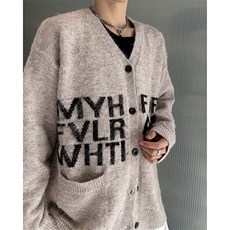秋冬高级字母慵懒风软糯毛衣开衫男女复古针织外套MY09816-P57，男装针织衫/毛衣，星座308B-2
