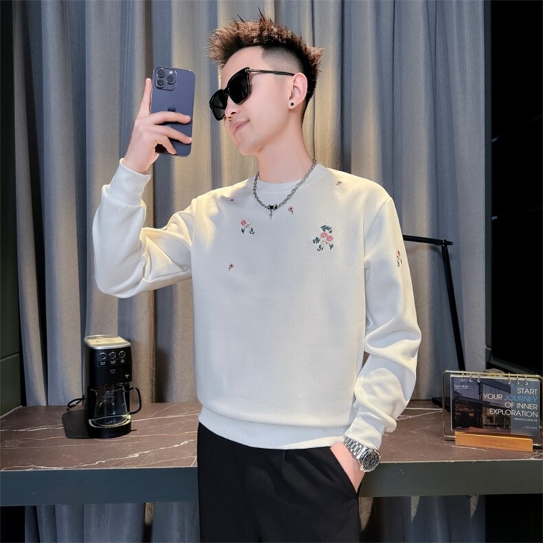B340WY96663P6898店主风小伙风春夏新款潮牌绣花圆领卫衣，男装卫衣，电商B340
