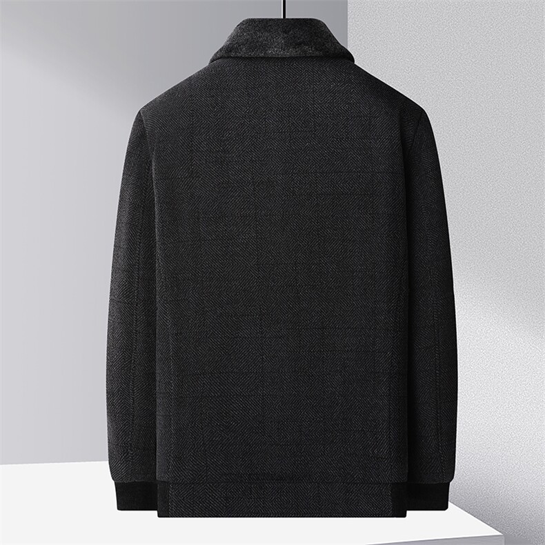 冬季新款男士雪尼尔翻领棉服中老年加绒加厚保暖男装棉衣休闲外套,男装棉衣,电商B212（原钱塘6029）