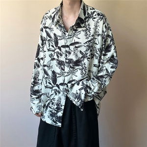 初秋现货印花衬衣男潮牌时尚花衬衫A351-AC25617-p55控108图片