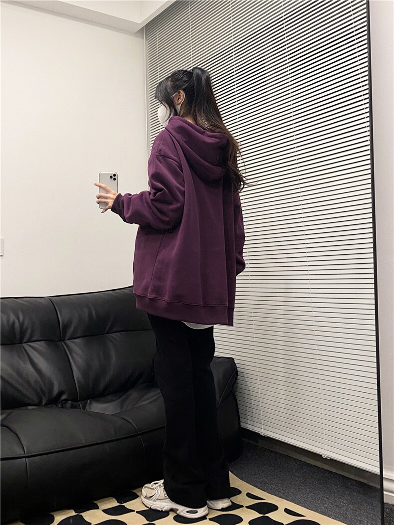 美式复古连帽重磅卫衣基础款休闲宽松oversize,男装卫衣,星座310A-4
