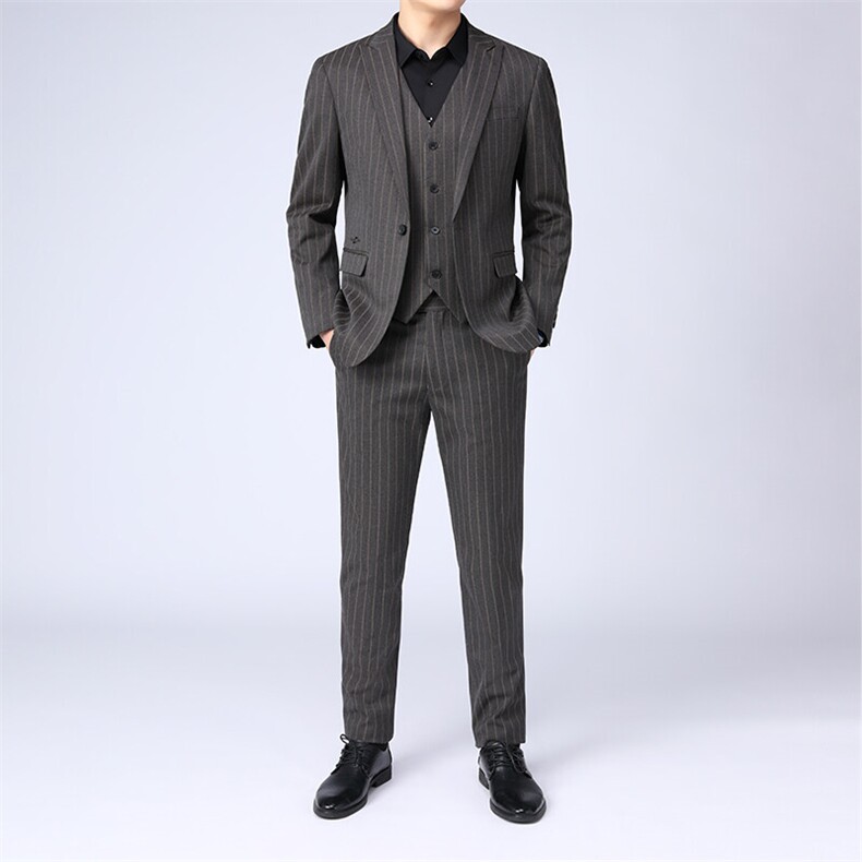GDN5172四季款新款男士礼服西装修身商务休闲男装西服三件套装图片