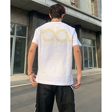 万针全刺绣工艺抖音得物高品质260克重磅纯棉双纱美式高街短袖T恤，男装T恤，电商A486