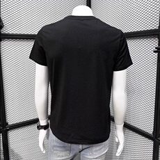 男士高端简约短袖T恤潮牌夏季透气纯棉薄款修身圆领半袖体恤上衣，男装T恤，电商B212（原钱塘6029）
