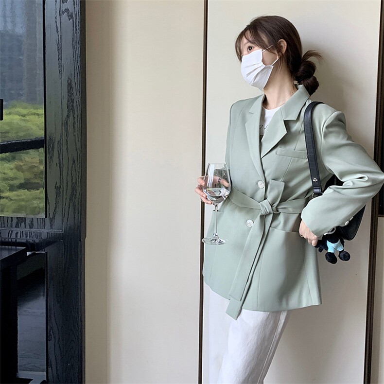 时尚西服韩版修身显瘦203-9113-P125-K178,女装风衣,浪娴服饰