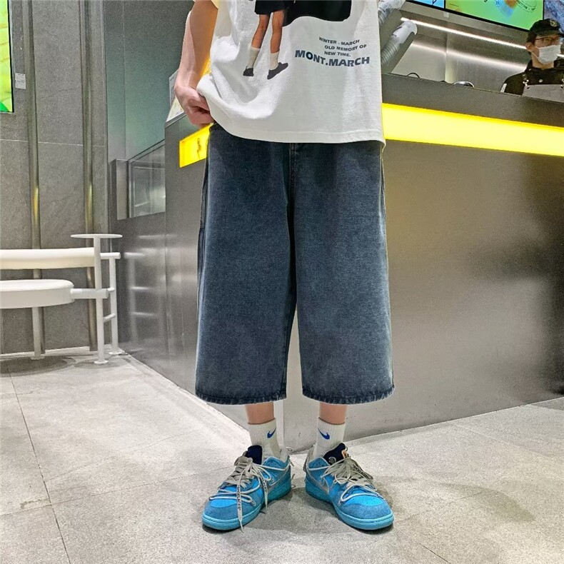 牛仔短裤男韩版痞子帅高街2026夏季新款ins宽松休闲短裤RK129-P39,男装牛仔裤,星座412