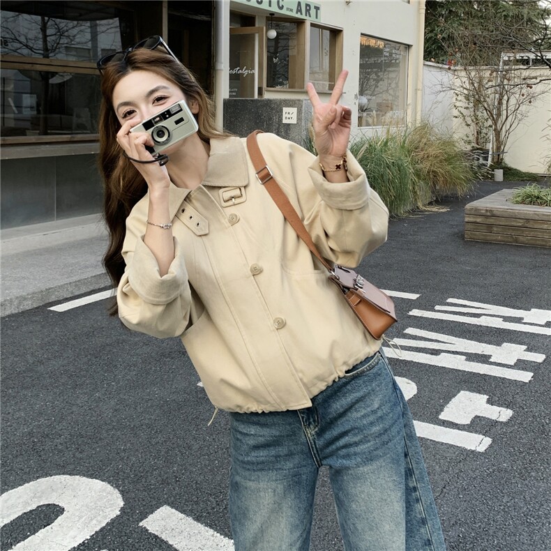 现货--卡其色休闲外套203-2609-P155-K248，女装短外套，浙宝203