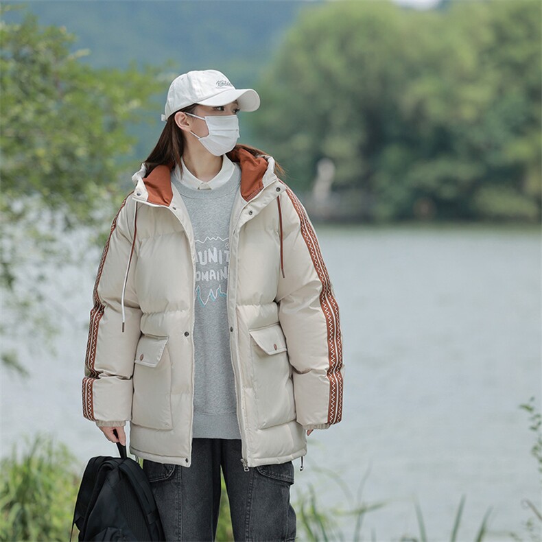 港风潮牌新款织带连帽棉服潮流保暖棉衣M086-P95控139,男装棉衣,星座717