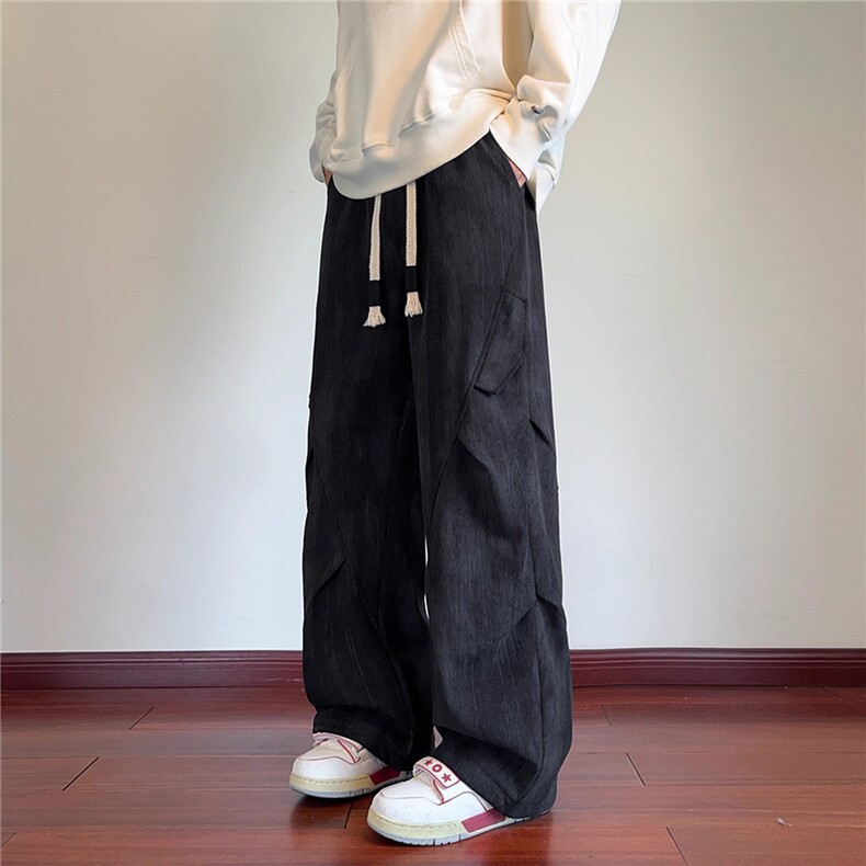 1506-1/KRK311/P49扎染灯芯绒伞兵裤男秋季宽松直筒休闲长裤潮牌,男装休闲裤,星座1506-1