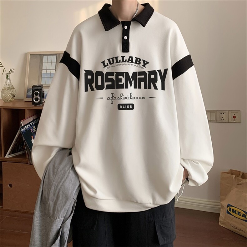 电商DSA028-PLCTP675P5065棉新款港风长袖POLO衫男，男装Polo衫，电商A028