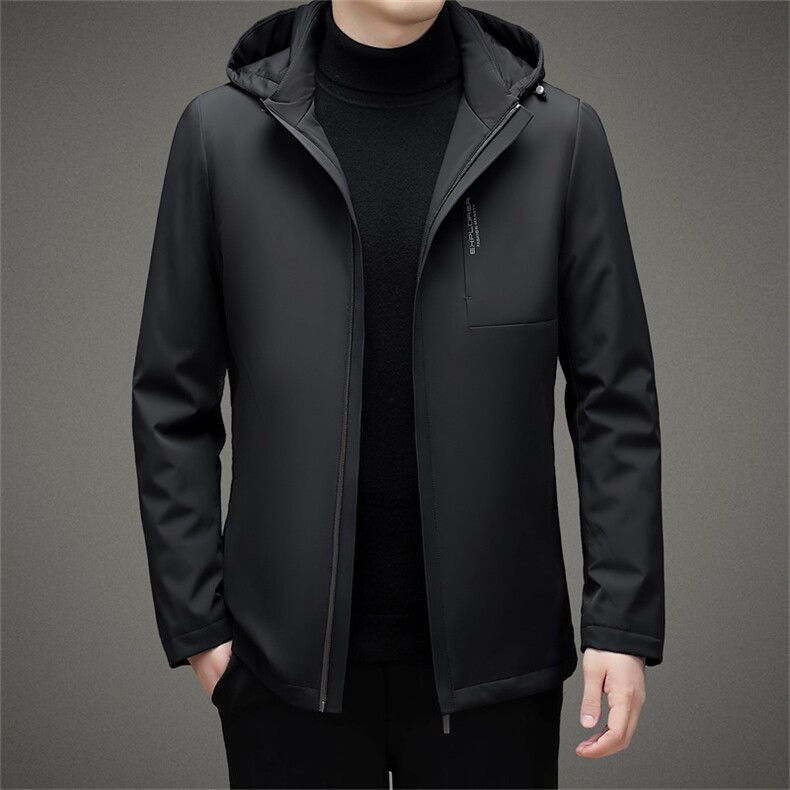 BAMJ-8906钱塘2020-2中年男士商务休闲连帽百搭简约羽绒服P255,男装羽绒服,钱塘207-2